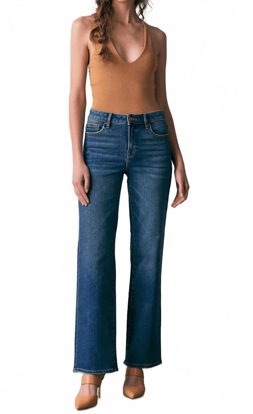 NEW HIDDEN zaza high rise straight jeans in dark wash